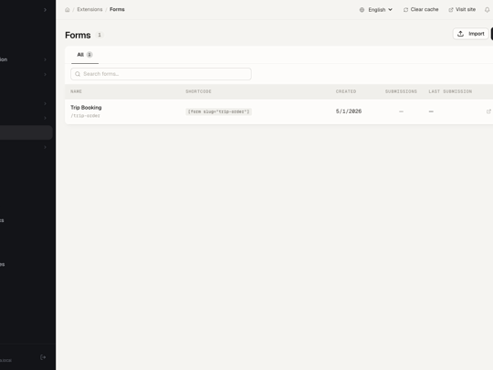 Forms list
