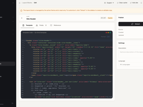 Layout block editor