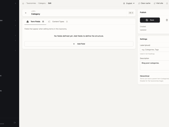 Taxonomy editor