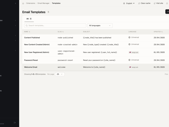Email templates
