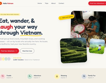Hello Vietnam demo theme screenshot
